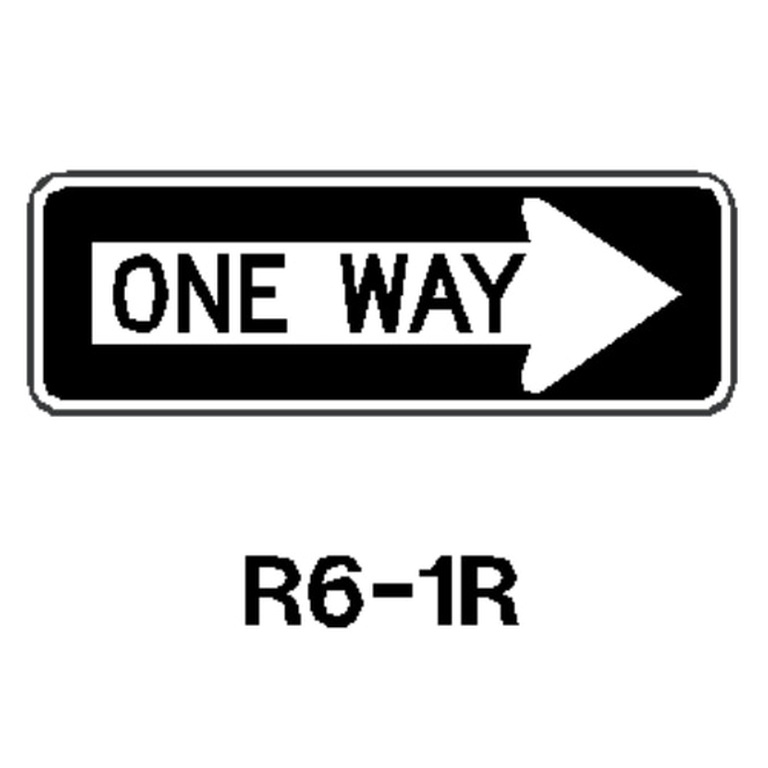 R6-1R One Way Arrow - MUTCD SIGNS Florida - Transportation Solutions and Lighting, Inc