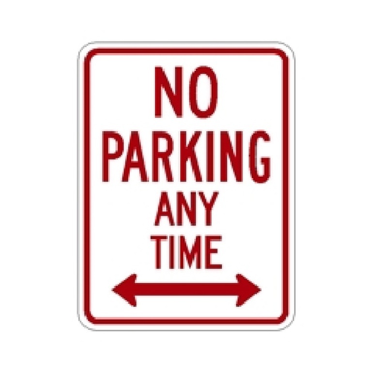 R7-1D No Parking Any Time Double Arrow - MUTCD SIGNS Florida - Transportation Solutions and Lighting, Inc