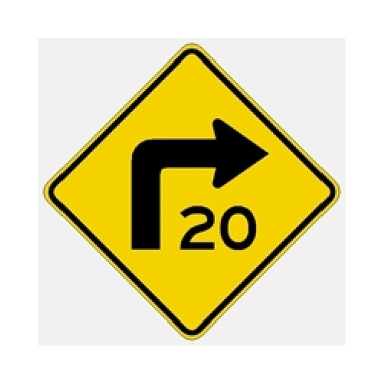 W1-1AR Right Turn Arrow - MUTCD SIGNS Florida - Transportation Solutions and Lighting, Inc