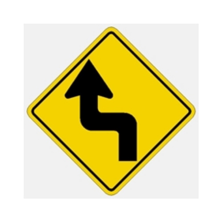 W1-3L Left Curve Right Arrow - MUTCD SIGNS Florida - Transportation Solutions and Lighting, Inc
