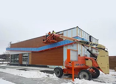 On site Installation - Manitoba Commercial Sheet Metal Roofing Company at Temple Metal Roofs Ltd