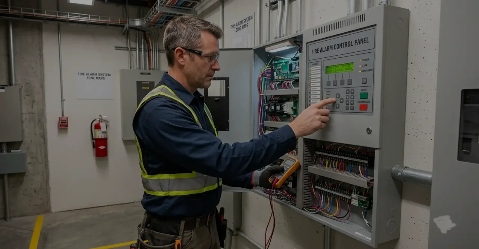 Commercial fire alarm system in Toronto building