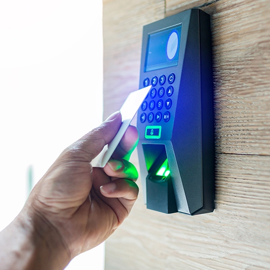 Home alarm system keypad panel in Westchester County, NY