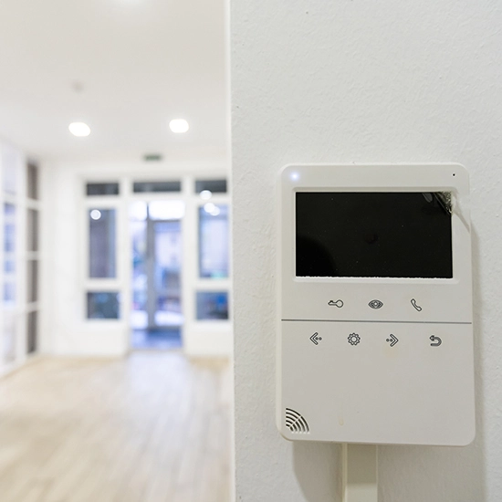 Access control keycard entry at a Newburgh office building