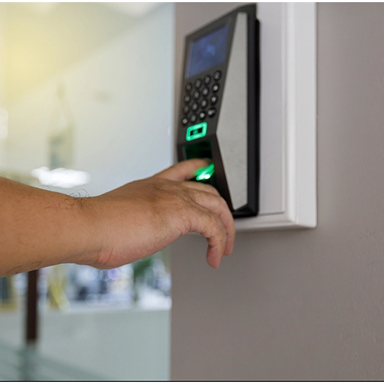 Biometric access control system in office building Pelham NY