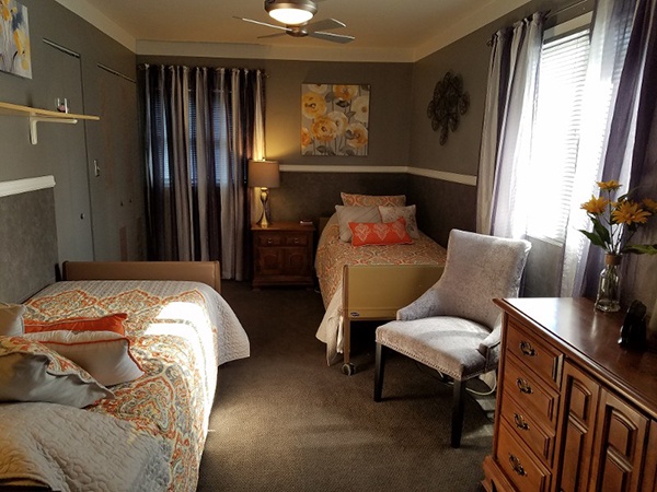Two Bed - Assisted Living Facility Clinton Township MI Bedroom by Our Place Senior Assisted Living 