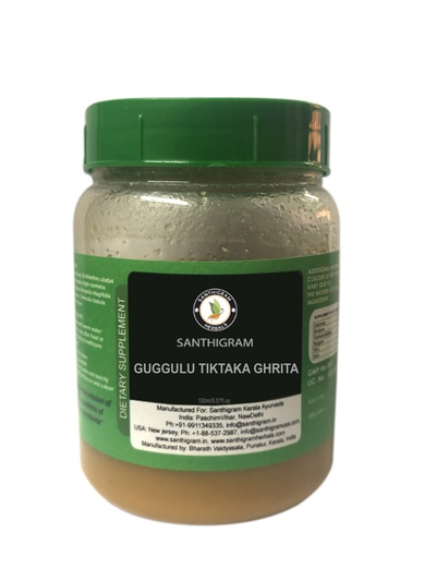 Buy Gugguluthikthaka Ghritha, Ayurvedic Products Online in India, Santhigram Wellness Kerala Ayurveda
