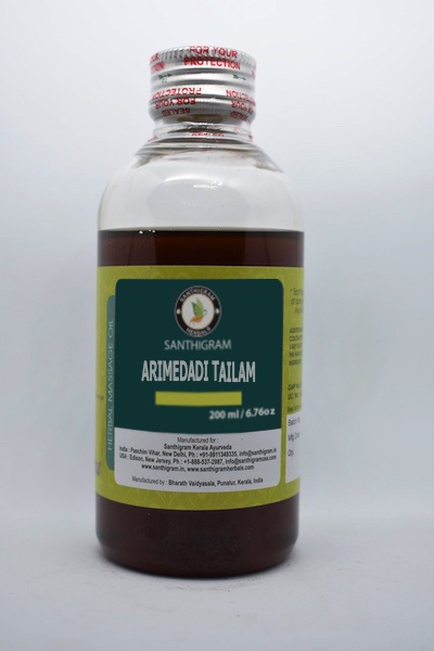 Buy Arimedadithailam, Herbal Massage Oil Online in India at Santhigram Wellness Kerala Ayurveda
