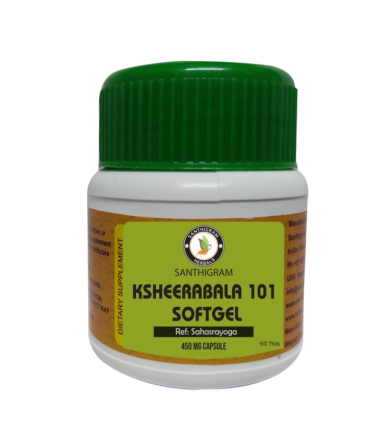 Buy Ksheerabala 101 Softegels, Ayurvedic Products Online in India at Santhigram Wellness Kerala Ayurveda 