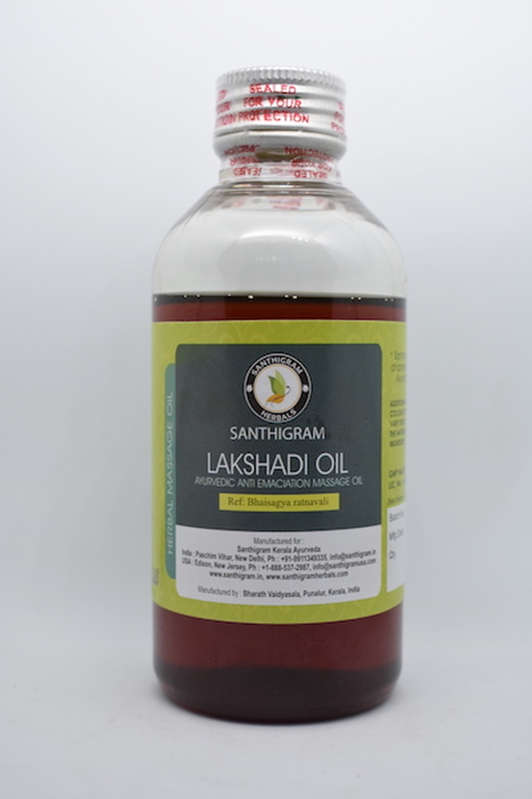 Buy Lakshadi Thaila, Herbal Massage Oil Online in India at Santhigram Wellness Kerala Ayurveda