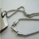 MEN'S PENDANT 1.50" 18", ROPE CHAIN - STERLING SILVER BACK IN STOCK!