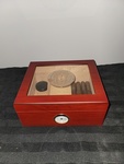 Personalized Cigar Humidor, Engraved Glass Top Cigar Box-"BEST SELLER"