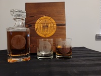 Personalized Engraved Whiskey Decanter set-Custom Made to Order