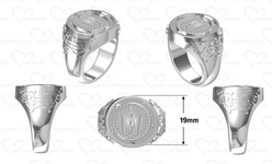 Men's Signet Ring -stainless-steel