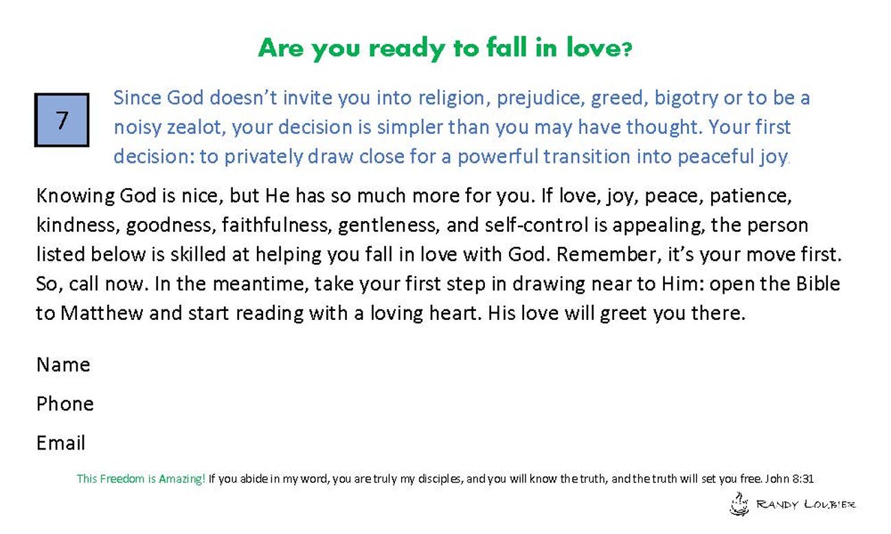 Page Seven of Our Track, Are You Ready to Fall in Love - Best Selling Chinese Bible Studies Author, New Hampshire