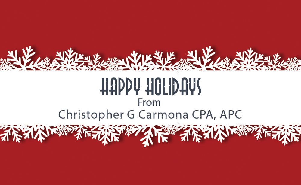 Blog by Christopher G Carmona CPA, APC