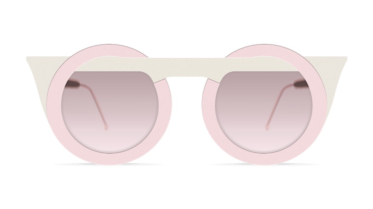 Vancouver, BC Nina Mûr R&B Warm White Pale Pink Details Wood Eyewears at Niche Eyewear Boutique Eyeglass & Sunglass Store