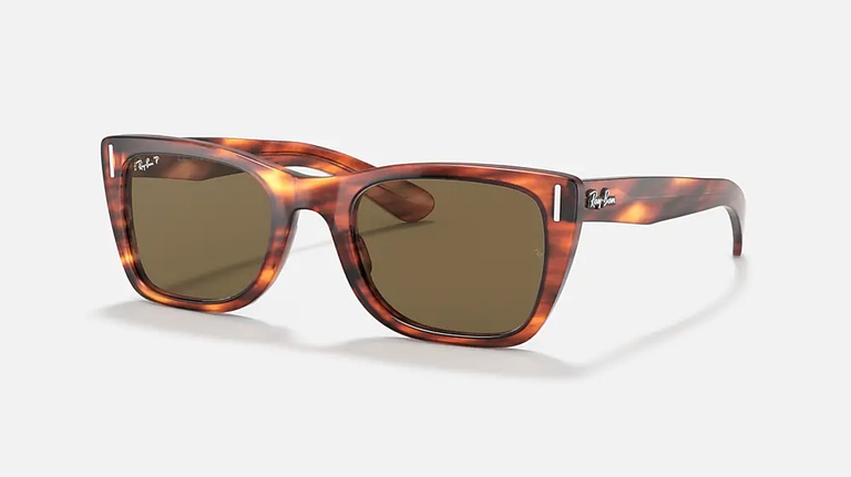 Ray-Ban Caribbean RB2248 Striped Havana Sunglasses at Niche Eyewear Boutique Eyeglass & Sunglass Store in Vancouver, BC