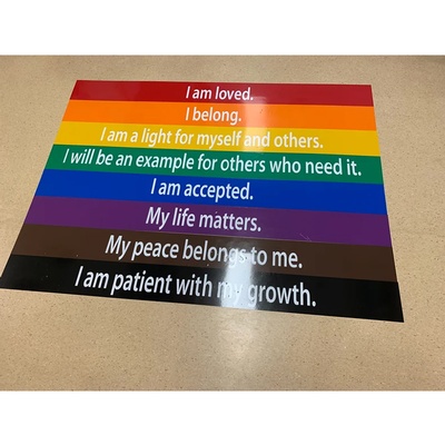 Rainbow Pride Affirmations decal