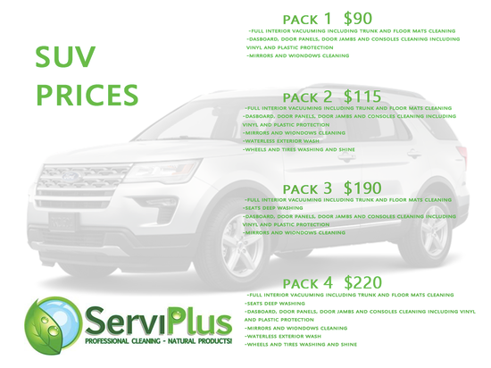 SUV PRICES-serviplus