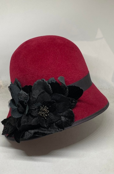 Holiday red cloche
