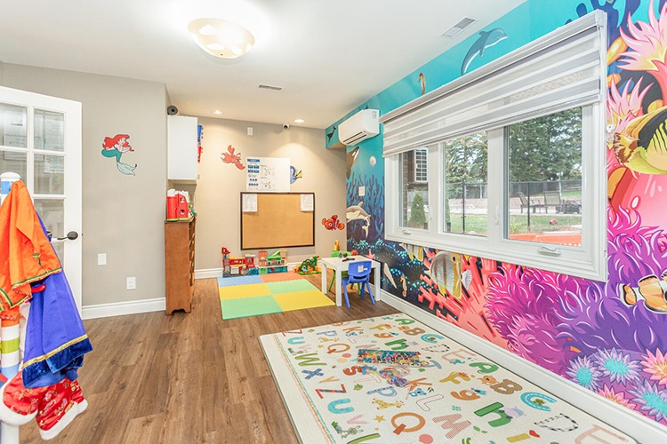 Classroom with playful ambience for kids at HIDE ‘n' SEEK DAYCARE - Day Care Center in Brampton, Ontario