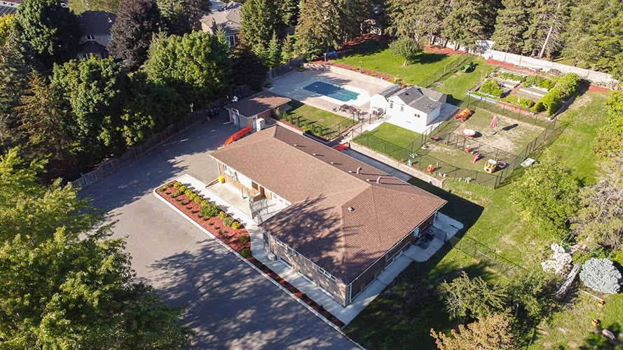 Aerial View of HIDE ‘n' SEEK DAYCARE - Licensed Childcare Center in Brampton, Ontario