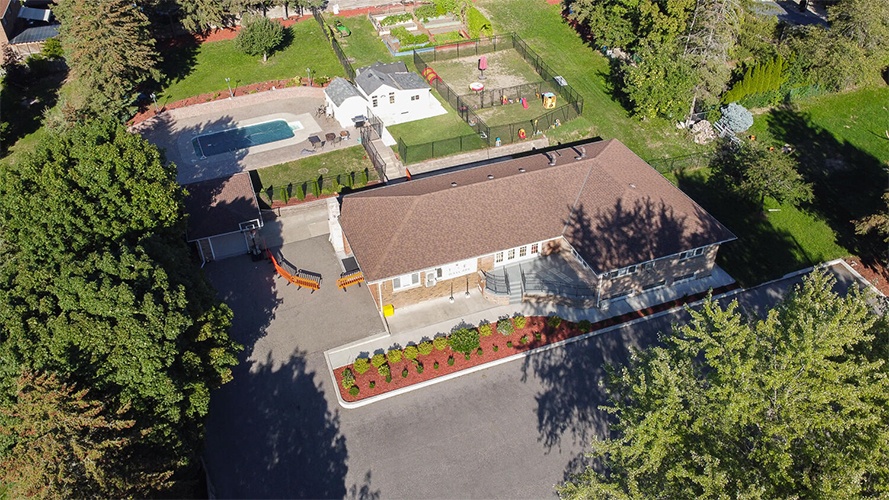 Aerial View of HIDE ‘n' SEEK DAYCARE - Licensed Childcare and Preschool in Brampton, Ontario