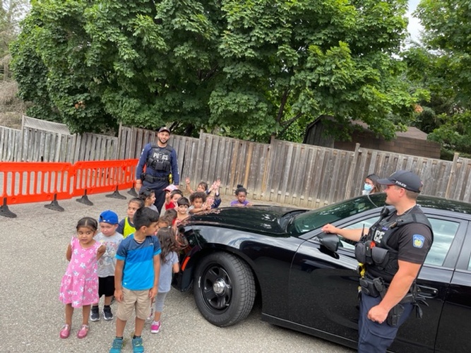Police friendly visit at HIDE ‘n' SEEK DAYCARE - Licensed Childcare Center in Brampton, Ontario