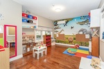 Classroom with animal wallpaper at HIDE ‘n' SEEK DAYCARE - Licensed Childcare and Preschool in Brampton, Ontario