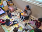 Children learning basic manners along with their teacher at HIDE ‘n' SEEK DAYCARE - Day Care Center in Brampton