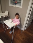 Happy Baby having her meals at HIDE ‘n' SEEK DAYCARE - Licensed Childcare and Preschool in Brampton, Ontario