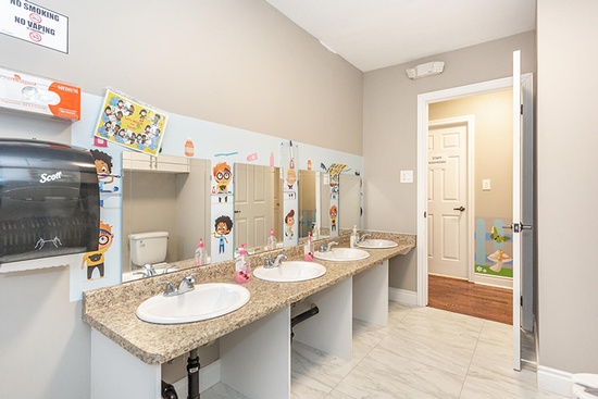 Clean Washrooms for kids at HIDE ‘n' SEEK DAYCARE - Licensed Childcare Center in Brampton, Ontario