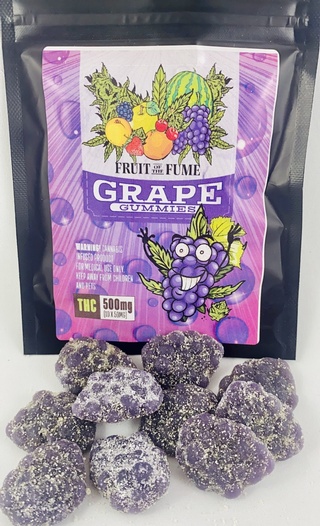 Fruit of the Fume Grape Gummies 500mg per pack Weed Edibles Delivery Toronto, ON at Luxurious Weed