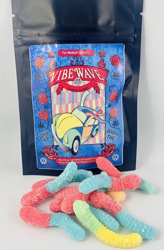 Vibe Wave Gummi Worms Weed Edibles Delivery Canada by Luxurious Weed