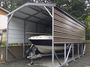Portable Metal Boat Shelters by Pacific Rim Shelters