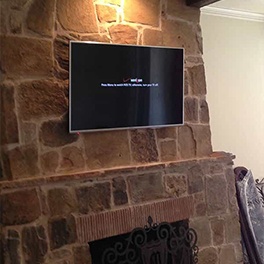 Wall TV Mounting by a professional of BTZ Audio Video, LLC.