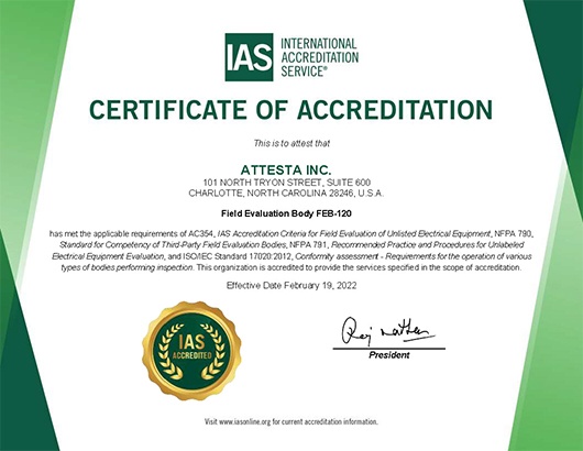 Certificate Of Accreditation