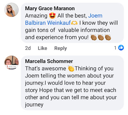 Joem Weinkauf connecting with the community