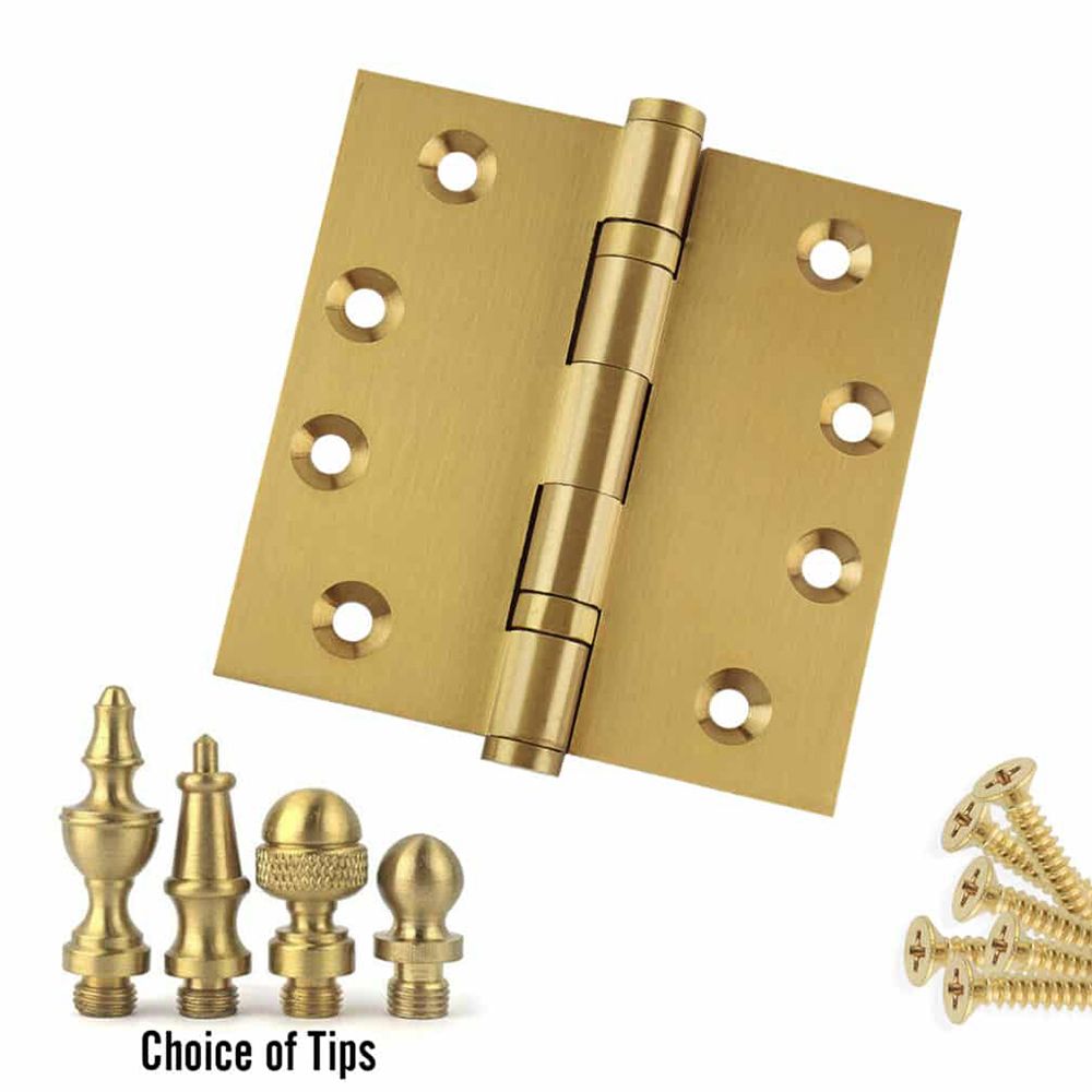 Embassy Hardware Products Solid Brass Hinges Solid Brass Ball Bearing Door Hinges Satin