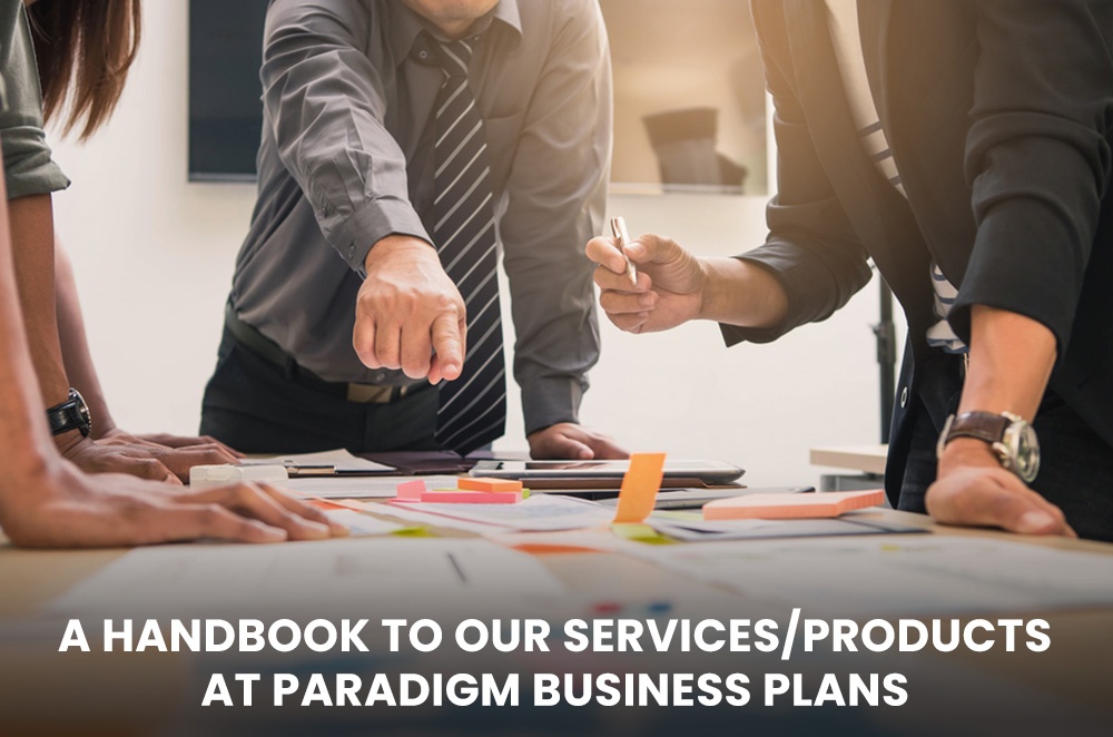 Here is a handbook to our services at Paradigm Business Plans