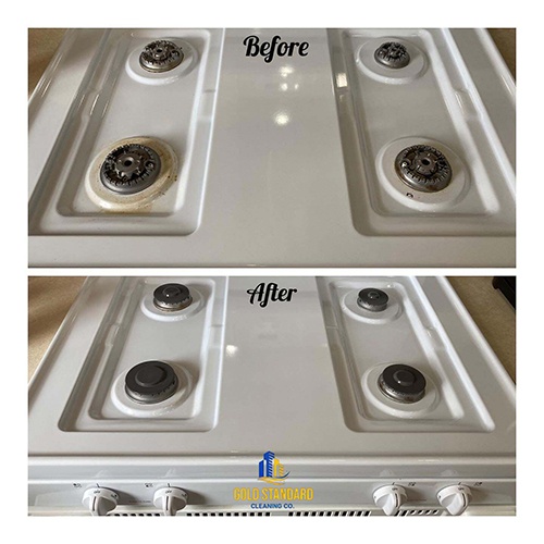Gas Stove Deep Cleaning Done by Expert cleaners of Gold Standard Cleaning Co.