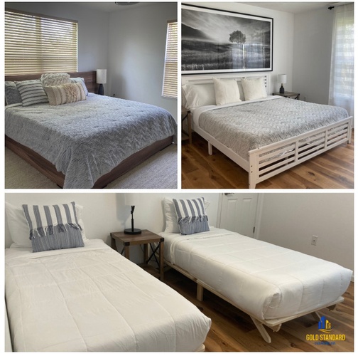 Residential and commercial bedroom cleaning done by Gold Standard Cleaning Co.