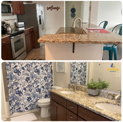 Residential Kitchen and bathroom cleaning done by Gold Standard Cleaning Co.