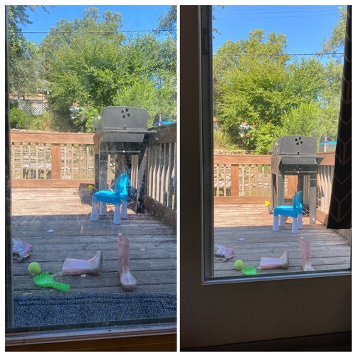 Residential Door Glass Cleaning before and after pictures by Gold Standard Cleaning Co.