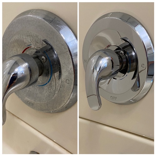 Bathroom Tap Stain Removal with professional Cleaning from Gold Standard Cleaning Co.