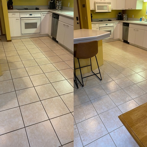 Spotless Floor cleaning for a residential client done by Gold Standard Cleaning Co.