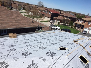 Synthetic Underlayment roofing done for residential property by Imperial Roofs and Aluminum
