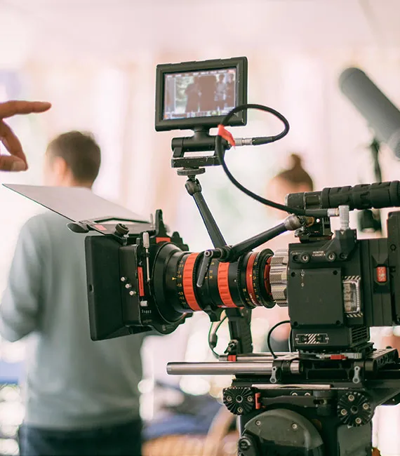 Video production setup for corporate event