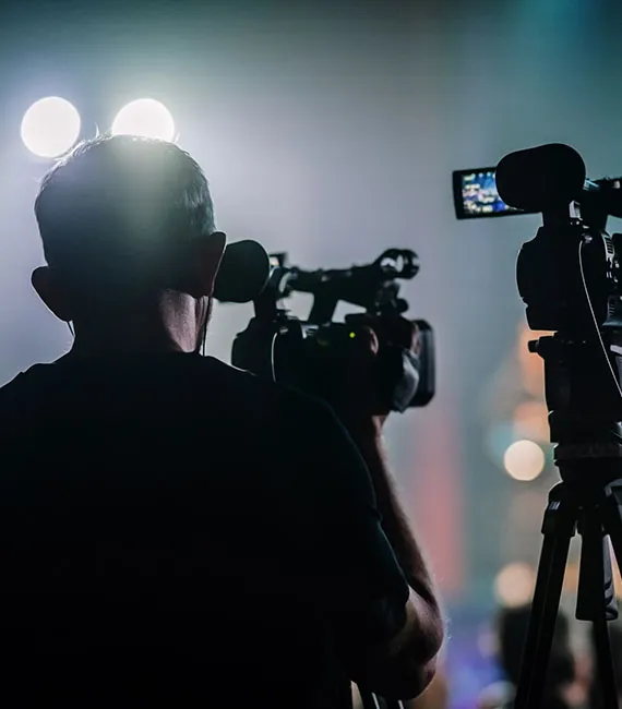 Professional videographers in Chicago working on set